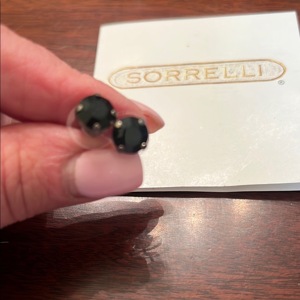 Sorrelli Black Crystal Stud Earrings